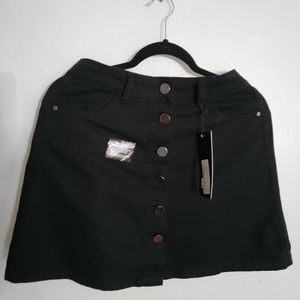 Black denim skirt (size 14)